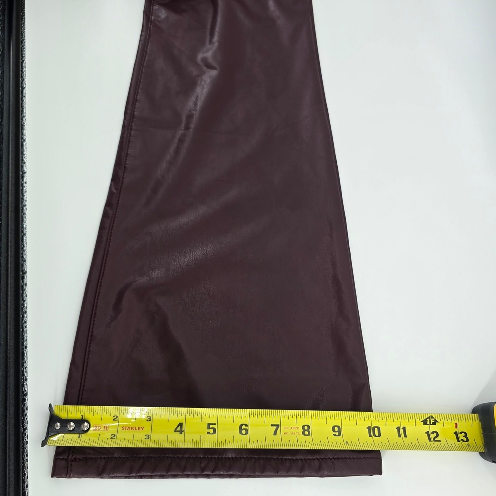 Banana Republic Vegan Leather Bootcut Pants Burgundy Maroon 31/12 Fall 2023 NWT - Picture 11 of 12